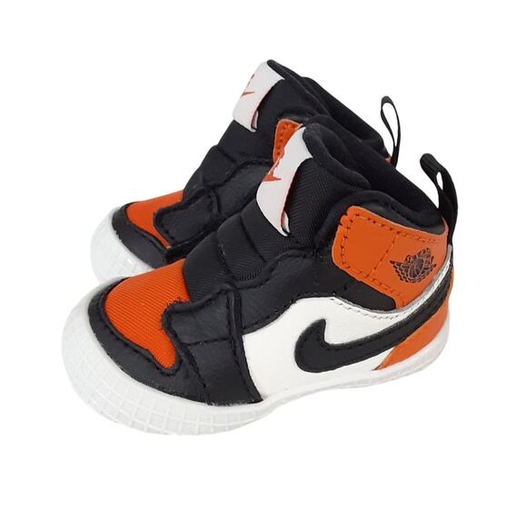 Nike Jordan 1 Baby Crib Shoes Booties Shattered Backboard Black 1C Basketball - Picture 2 of 7